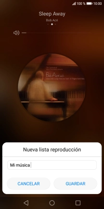 Introduce el nombre deseado de la lista de reproducción y pulsa GUARDAR.