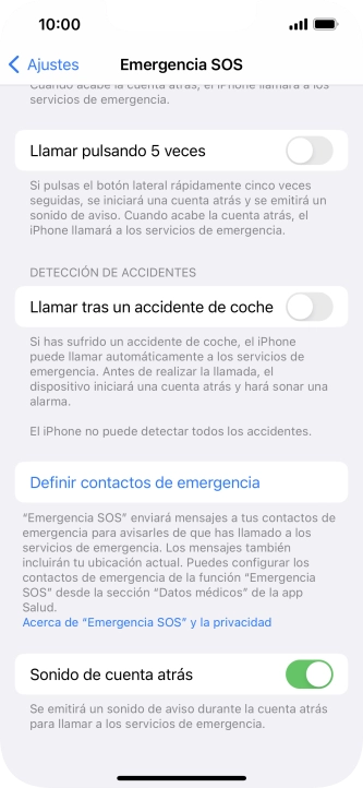 Pulsa el indicador junto a 