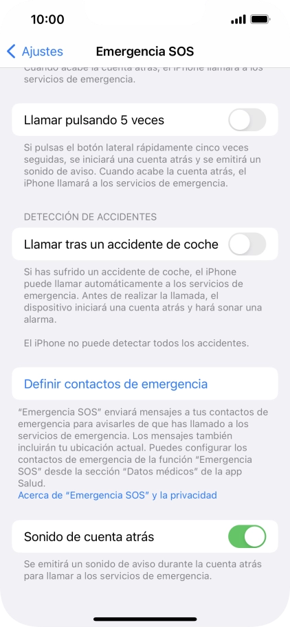 Pulsa el indicador junto a 