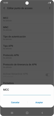 Introduce 214 y pulsa Aceptar.