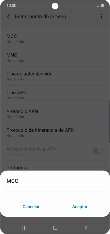 Introduce 214 y pulsa Aceptar.