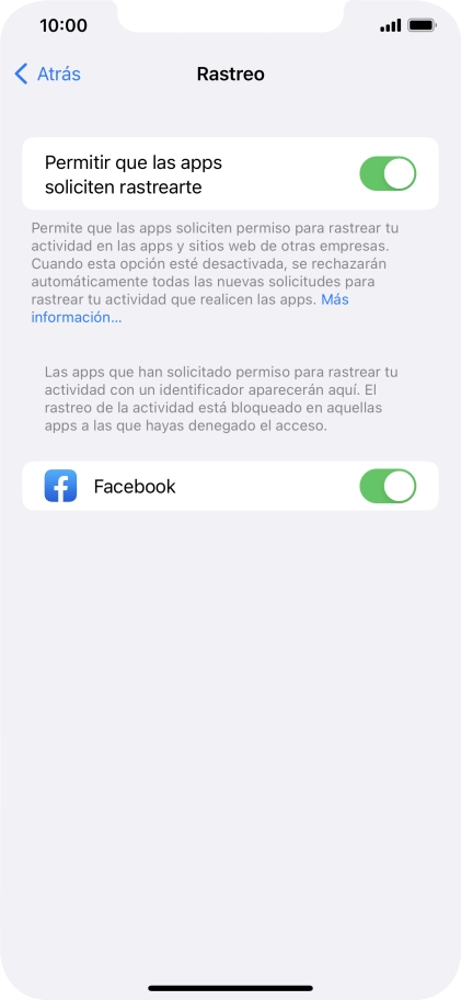 Pulsa el indicador junto a 