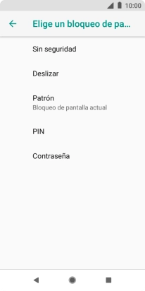 Pulsa Sin seguridad.