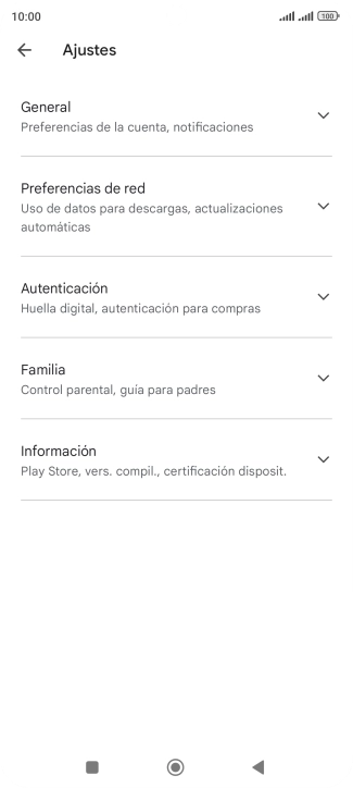 Pulsa Preferencias de red.