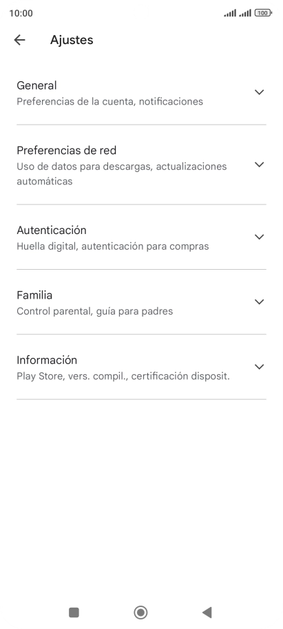 Pulsa Preferencias de red.