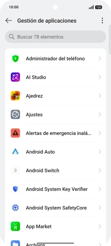 Pulsa la app deseada.