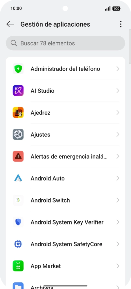 Pulsa la app deseada.