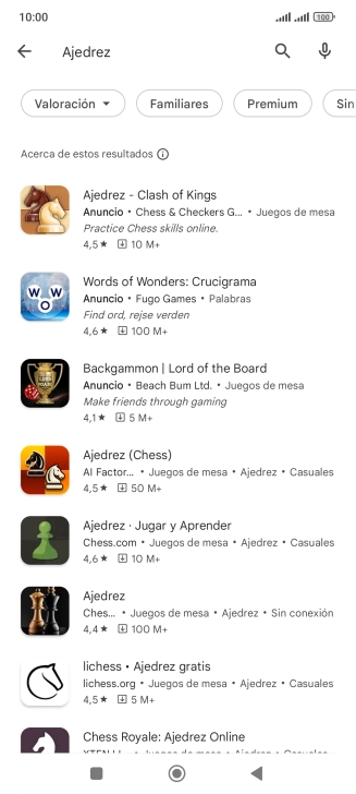 Pulsa la app deseada.