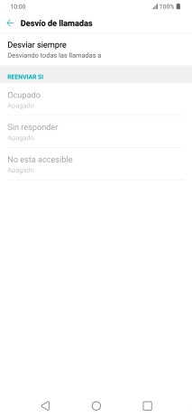 Pulsa el tipo de desvío deseado.