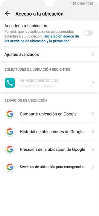 Pulsa el indicador junto a 