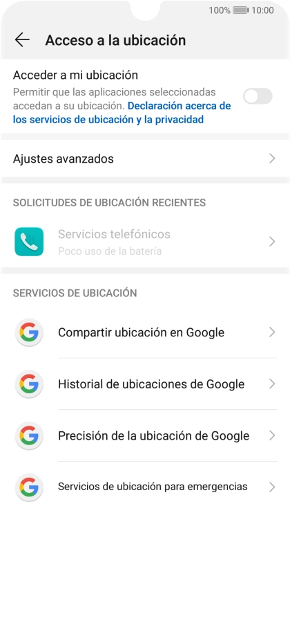 Pulsa el indicador junto a 