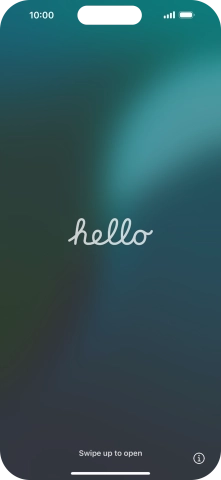 Desliza el dedo hacia arriba desde la parte inferior de la pantalla.