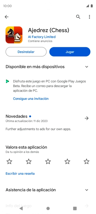 Pulsa Desinstalar.