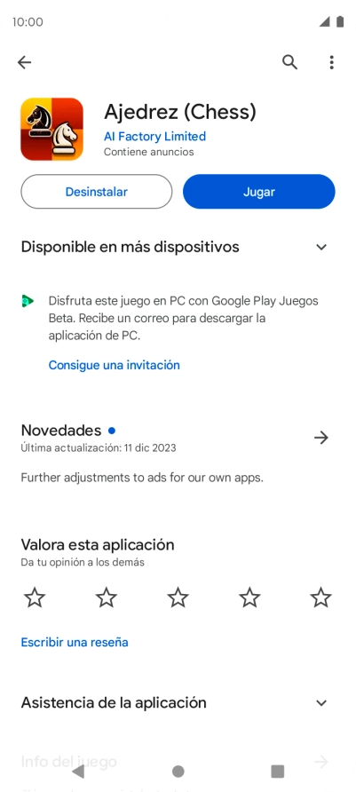 Pulsa Desinstalar.