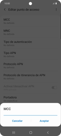 Introduce 214 y pulsa Aceptar.
