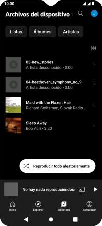 Pulsa el archivo de música deseado.