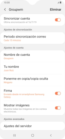 Pulsa Nombre de cuenta.