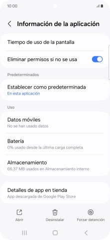 Pulsa Almacenamiento.
