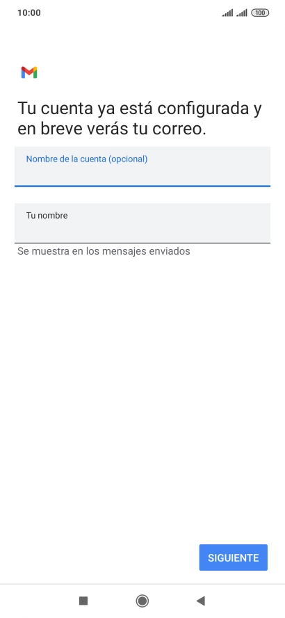 Pulsa Tu nombre e introduce el nombre del remitente.