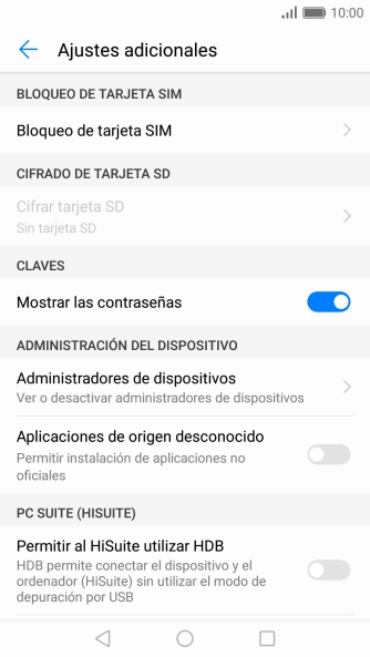 Pulsa Bloqueo de tarjeta SIM.