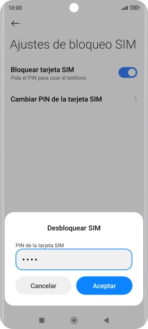Introduce tu código PIN y pulsa Aceptar.