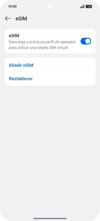 Pulsa Añadir eSIM.