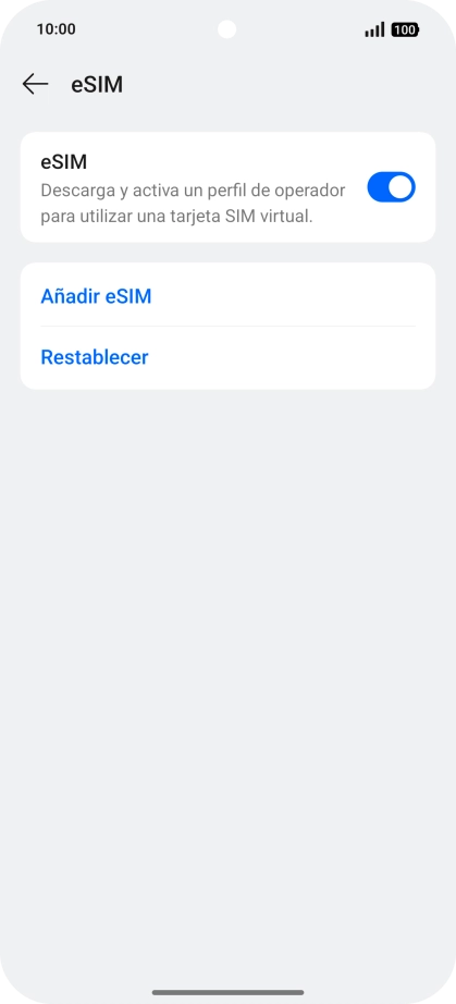Pulsa Añadir eSIM.
