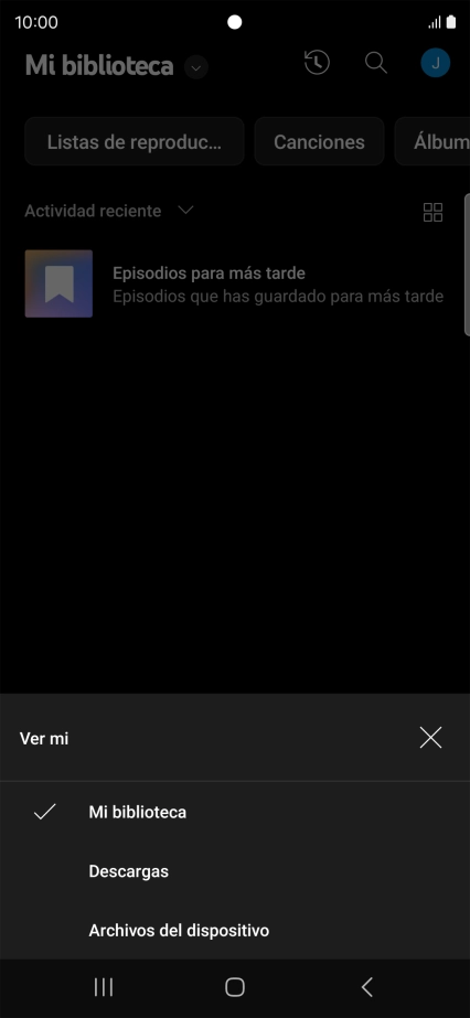 Pulsa una categoría y desplázate al archivo de música deseado.