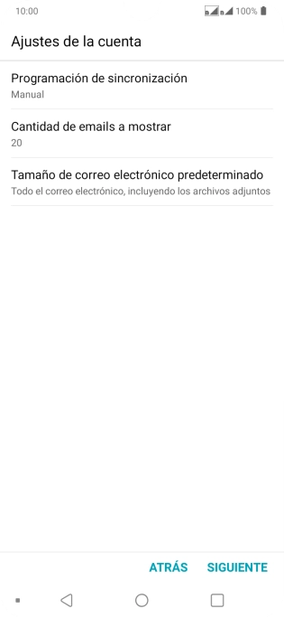 Pulsa Programación de sincronización.