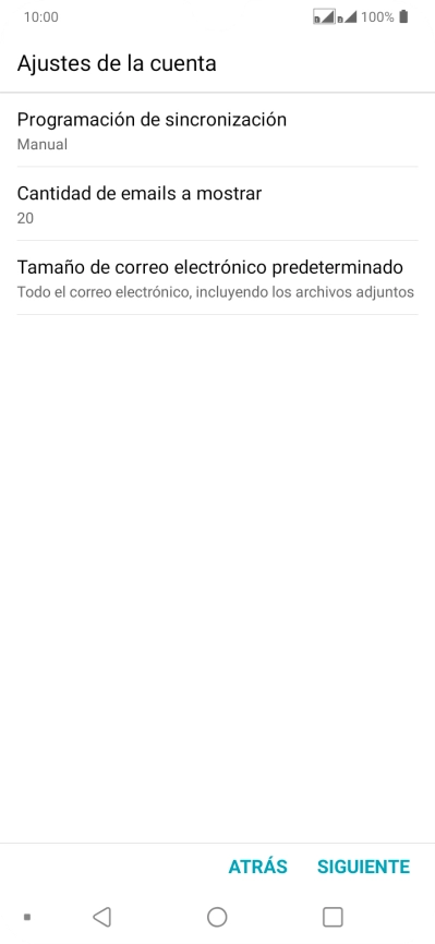 Pulsa Programación de sincronización.