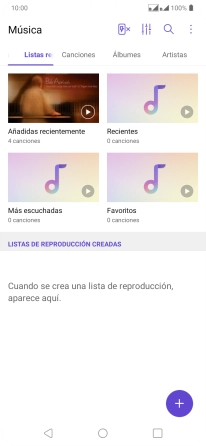 Pulsa una categoría y desplázate al archivo de música deseado.