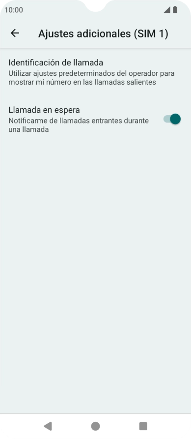 Pulsa Identificación de llamada.