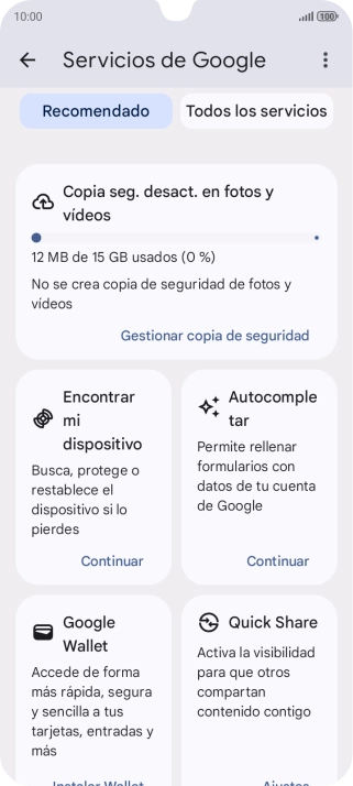 Pulsa Encontrar mi dispositivo.