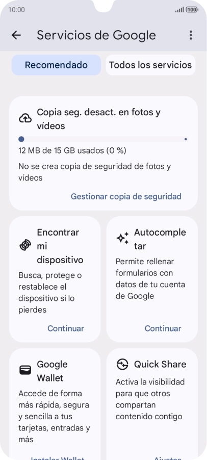 Pulsa Encontrar mi dispositivo.