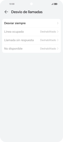 Pulsa el tipo de desvío deseado.