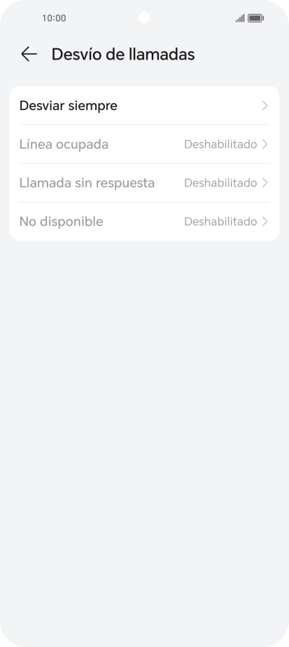 Pulsa el tipo de desvío deseado.