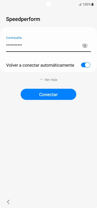 Introduce la contraseña de la red wifi y pulsa Conectar.