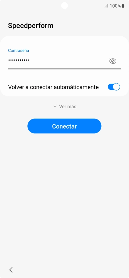 Introduce la contraseña de la red wifi y pulsa Conectar.