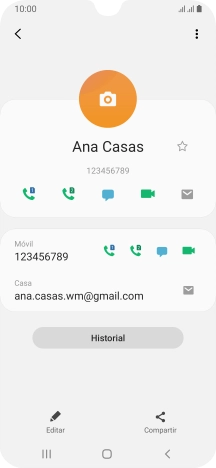 Pulsa el icono de llamada junto a la tarjeta SIM deseada.