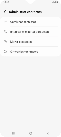 Pulsa Importar o exportar contactos.