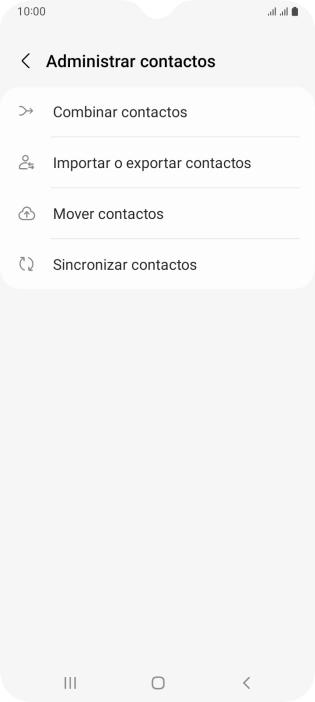 Pulsa Importar o exportar contactos.
