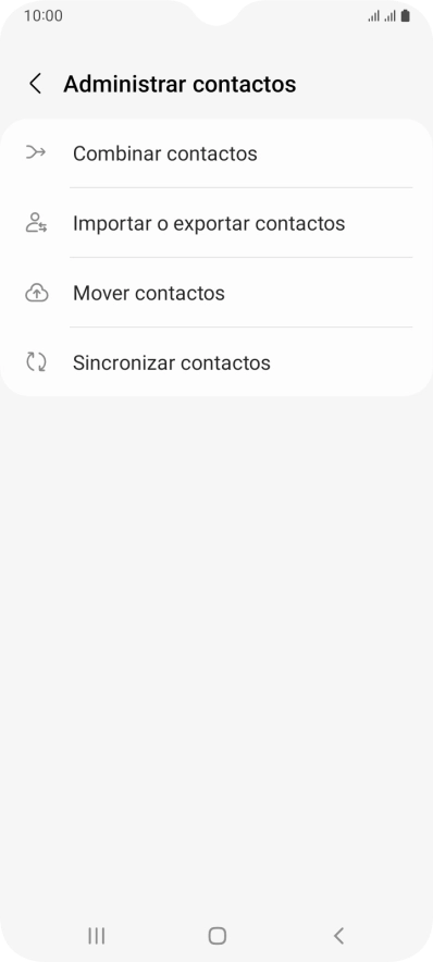 Pulsa Importar o exportar contactos.