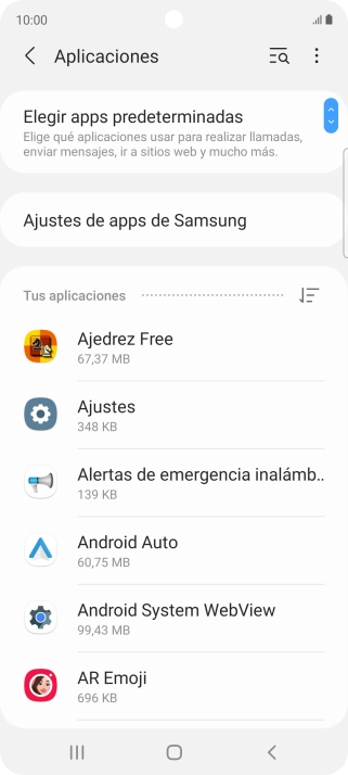 Pulsa la app deseada.