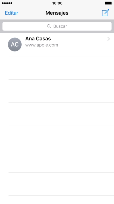 Pulsa el icono de nuevo mensaje.