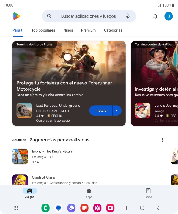 Pulsa el icono de perfil.