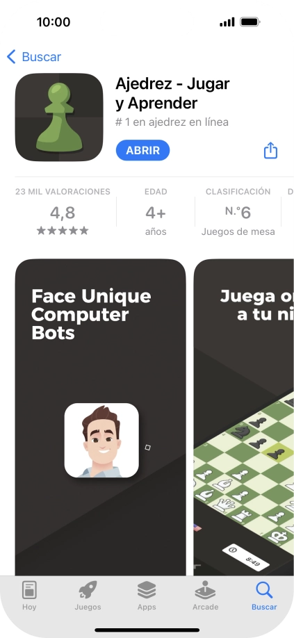 Desliza el dedo hacia arriba desde la parte inferior de la pantalla para terminar y volver a la pantalla de inicio.