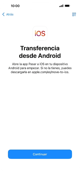 Para transferir contenido a tu teléfono, tienes que haber instalado la app 