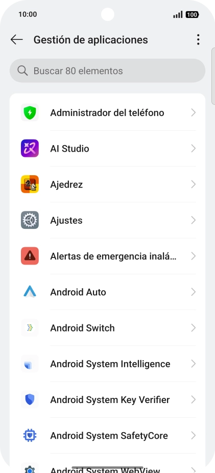Pulsa la app deseada.