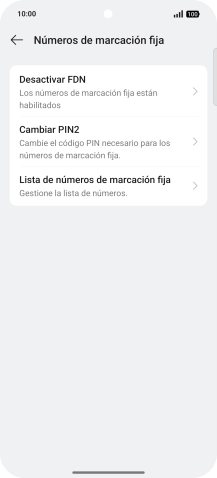 Pulsa Desactivar FDN.