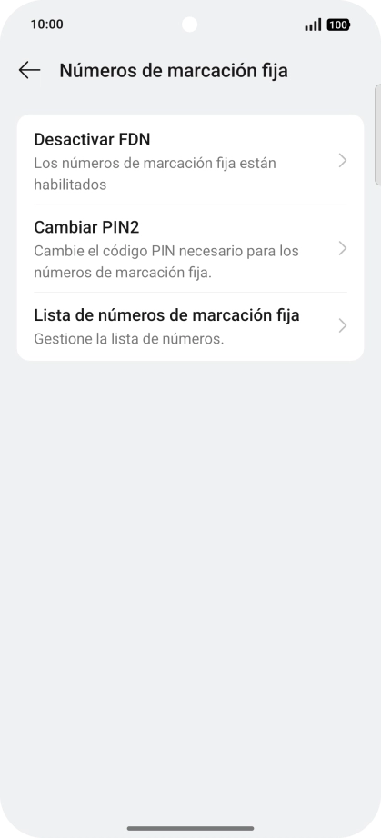 Pulsa Desactivar FDN.